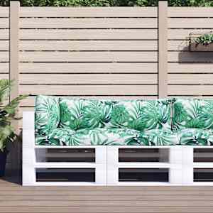 Blazine za kavč iz palet 3 kosi vzorec listov