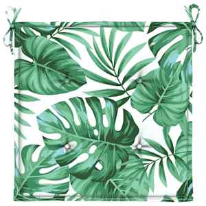 Podušky na židli 2 ks vzor listů 40 x 40 x 4 cm textil - obrázek 5
