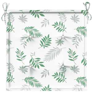 Podušky na židli 2 ks vzor listů 40 x 40 x 4 cm textil - obrázek 6