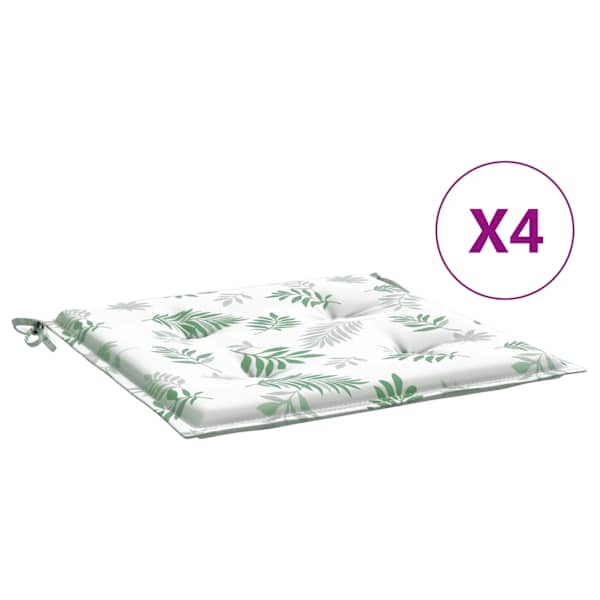 vidaXL tooli istmepadjad 4 tk, lehemuster, 40 x 40 x 3 cm, kangas