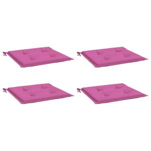 Podušky na zahradní židli 4 ks růžové 40x40x4 cm textil - obrázek 3