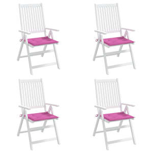 Podušky na zahradní židli 4 ks růžové 40x40x4 cm textil - obrázek 4