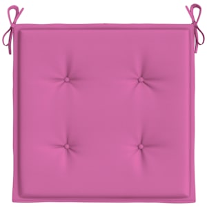 Podušky na zahradní židli 4 ks růžové 40x40x4 cm textil - obrázek 6