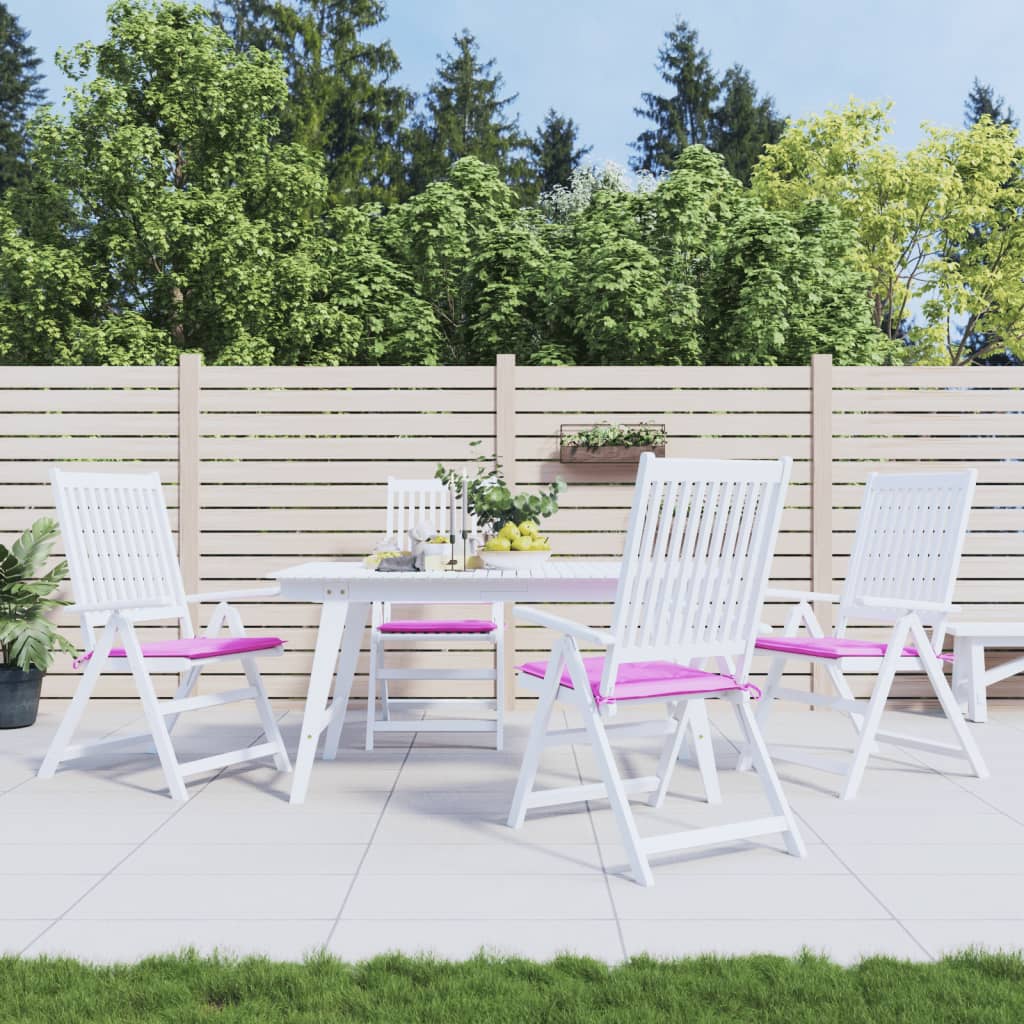 vidaXL Perne scaun de grădină, roz, 4 buc., 40x40x3 cm, textil