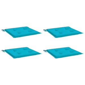 Podušky na zahradní židli 4 ks tyrkysové 40x40x4 cm textil - obrázek 3