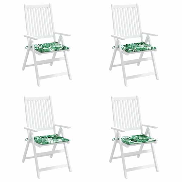 vidaXL Toolipadjad 4 tk Oxfordi kangas Lehe muster 50 x 50 x 4 cm