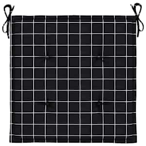Podušky na zahradní židli 2 ks černé kárované 50x50x4 cm textil - obrázek 6