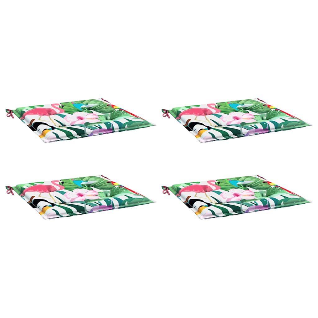 Thumbnail - vidaXL Gartenstuhl-Kissen 4 Stk. Mehrfarbig 50x50x4 cm Stoff