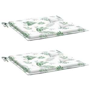 Podušky na židli 2 ks vzor listů 50 x 50 x 4 cm textil - obrázek 3
