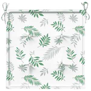 Podušky na židli 2 ks vzor listů 50 x 50 x 4 cm textil - obrázek 6