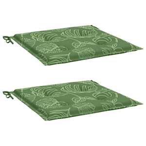 Podušky na židli 2 ks vzor listů 50x50x4 cm textil - obrázek 3