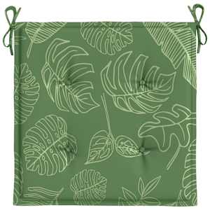 Podušky na židli 2 ks vzor listů 50x50x4 cm textil - obrázek 6