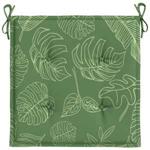 Podušky na židli 6 ks vzor listů 50x50x4 cm textil - obrázek 6