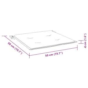 Podušky na židli 6 ks vzor listů 50x50x4 cm textil - obrázek 9