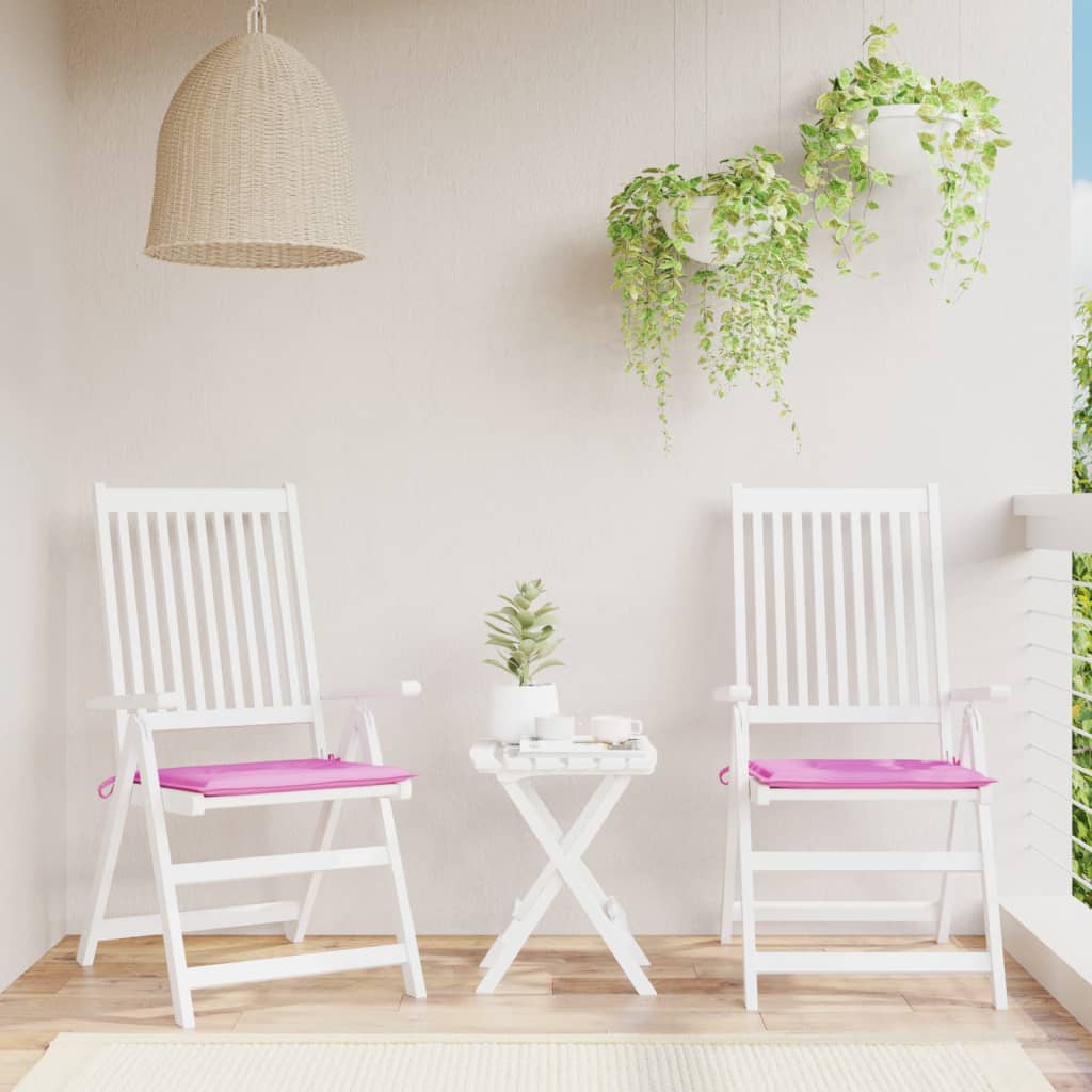 vidaXL Perne pentru scaun, 2 buc., roz, 50x50x3 cm, material textil