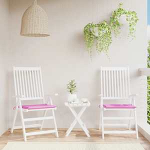 Podušky na zahradní židli 2 ks růžové 50x50x4 cm textil - obrázek 1