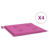 vidaXL aiatooli istmepadjad 4 tk, roosa, 50x50x3 cm