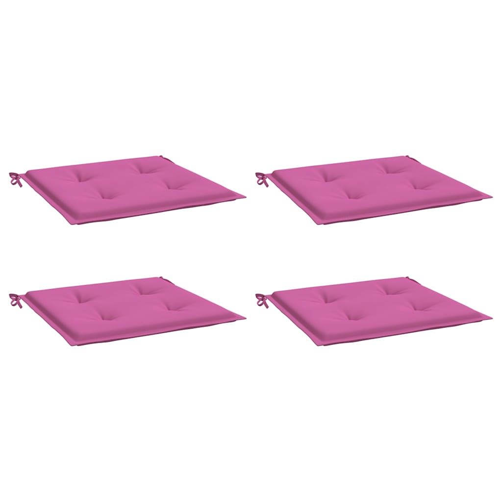 vidaXL Tuinstoelkussens 4 st 50x50x4 cm stof roze afbeelding