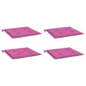 Podušky na zahradní židli 4 ks růžové 50x50x4 cm textil - obrázek 3