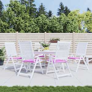 Blazine za vrtne stole 6 kosov roza 50x50x4 cm tkanina