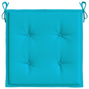 Podušky na zahradní židli 2 ks tyrkysové 50x50x3 cm textil - obrázek 6