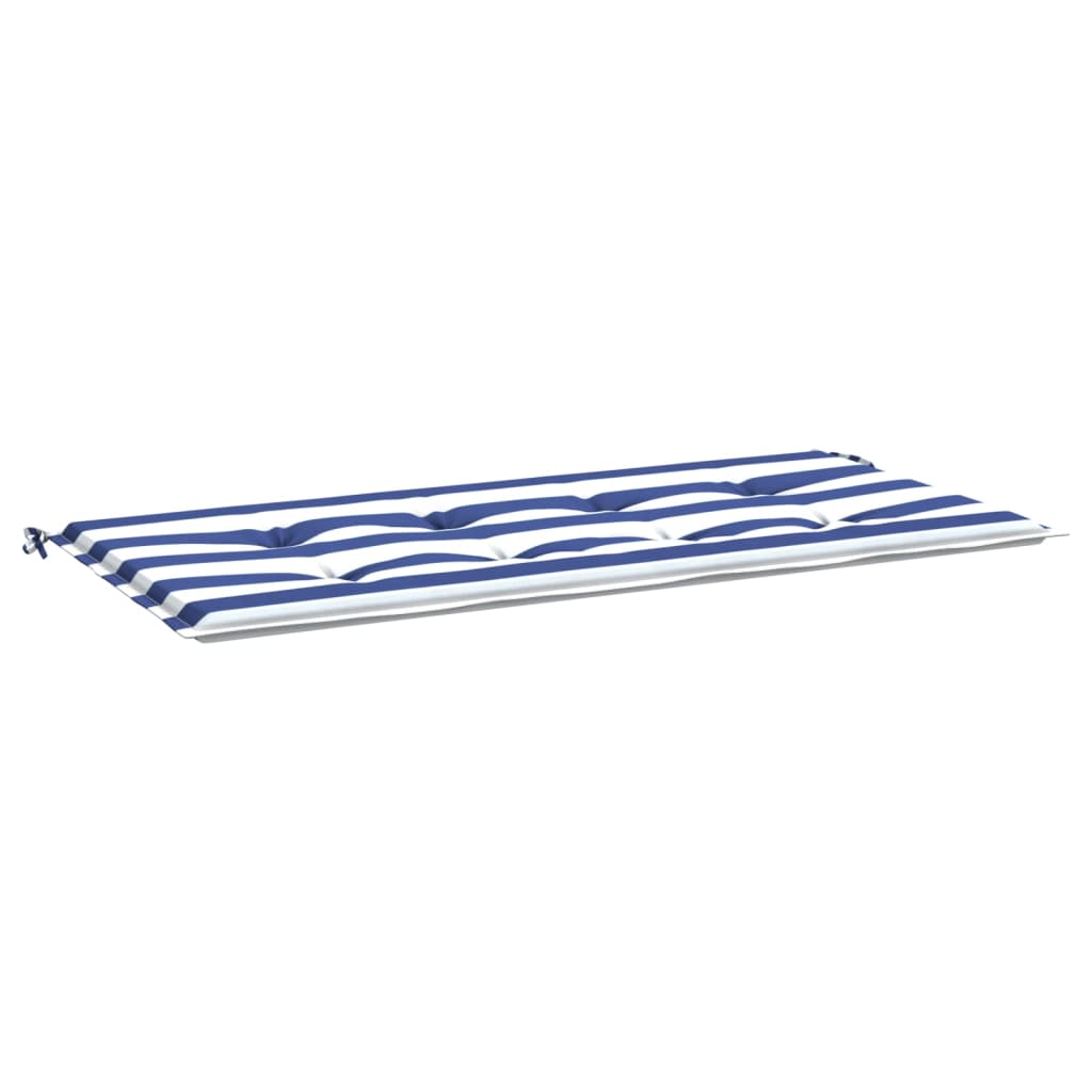 Pernă de bancă dungi albastre și albe 100x50x3 cm textil oxford