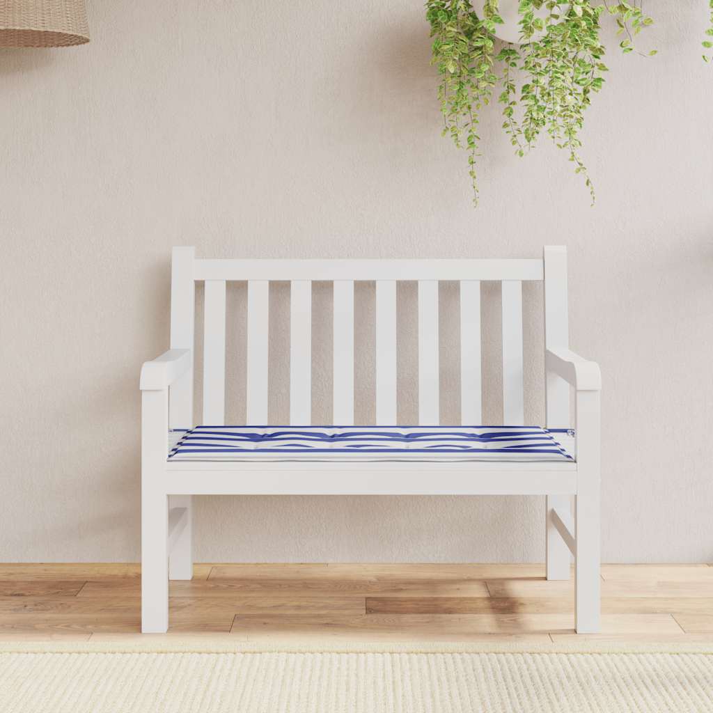 vidaXL Pernă de bancă dungi albastre și albe 100x50x4 cm textil oxford
