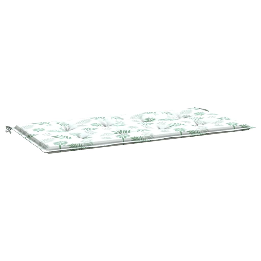 vidaXL Poduška na zahradní lavici vzor listů 100x50x3 cm látka oxford