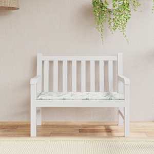 Poduška na zahradní lavici vzor listů 100x50x3 cm látka oxford - obrázek 1