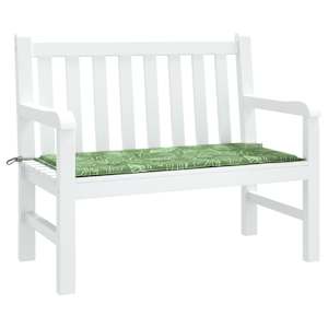 Poduška na zahradní lavici vzor listů 100x50x4 cm látka oxford - obrázek 3