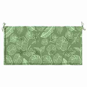 Poduška na zahradní lavici vzor listů 100x50x4 cm látka oxford - obrázek 4