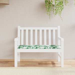 Poduška na zahradní lavici vzor listů 120x50x4 cm látka oxford - obrázek 1