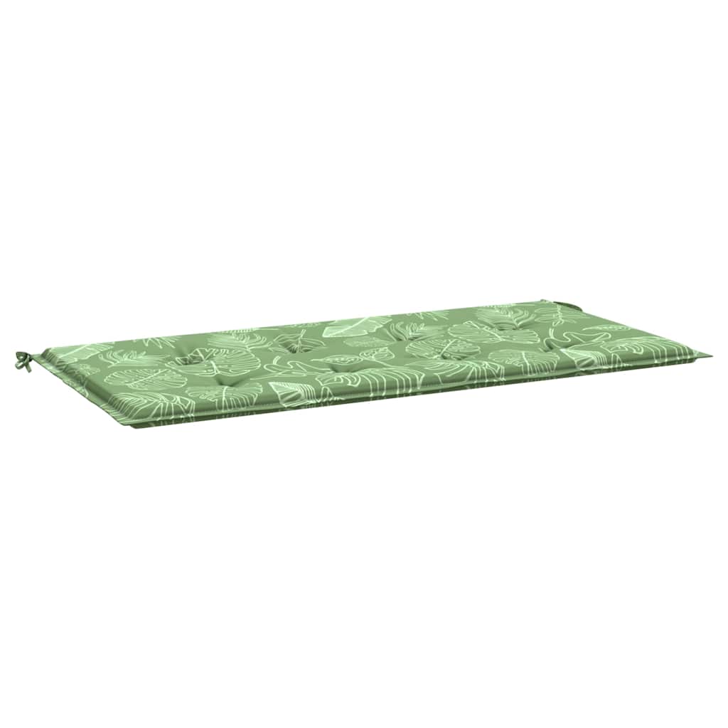 vidaXL Poduška na zahradní lavici vzor listů 120x50x4 cm látka oxford