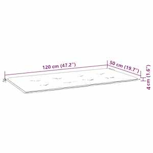 Poduška na zahradní lavici vzor listů 120x50x3 cm látka oxford - obrázek 7
