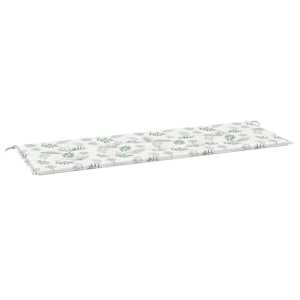 Poduška na zahradní lavici vzor listů 150x50x3 cm látka oxford - obrázek 2