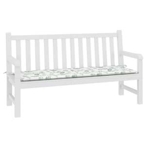 Poduška na zahradní lavici vzor listů 150x50x3 cm látka oxford - obrázek 3