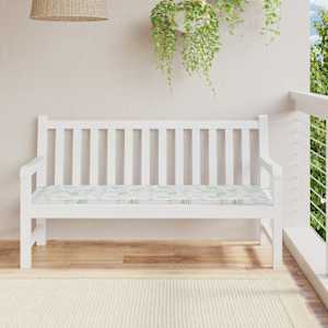 Blazina za vrtno klop vzorec listov 150x50x3 cm oxford tkanina