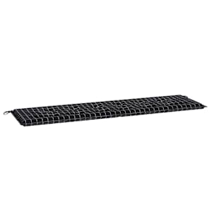 vidaXL Pingi patjad Oxfordi kangas Must Ruuduline 180 x 50 x 3 cm