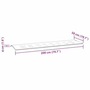 Podložka na lavici Oxford látka Vzor listů 200 x 50 x 3 cm - obrázek 9