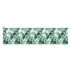 Podložka na lavici Oxford látka Vzor listů 200 x 50 x 3 cm - obrázek 4