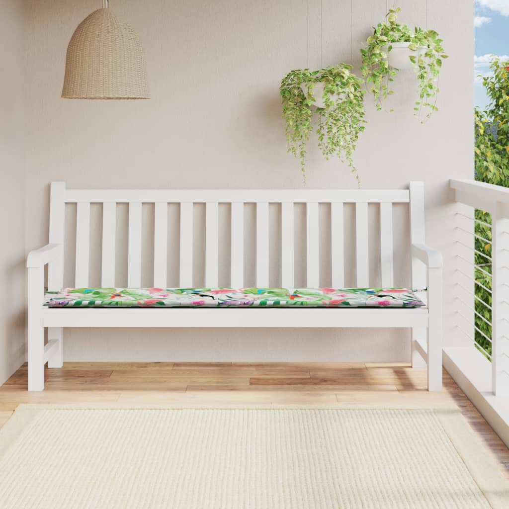 vidaXL Pernă pentru bancă de grădină, multicolor, 200x50x3 cm, textil