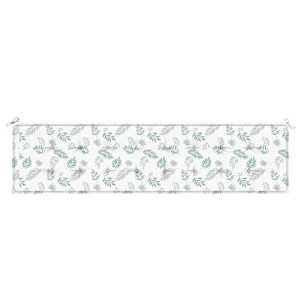 Poduška na zahradní lavici vzor listů 200x50x3 cm textil - obrázek 4