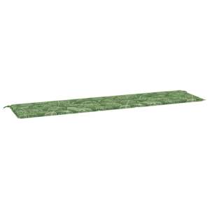Poduška na zahradní lavici vzor listů 200x50x3 cm textil - obrázek 2