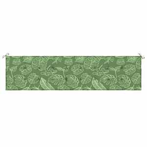 Poduška na zahradní lavici vzor listů 200x50x3 cm textil - obrázek 4