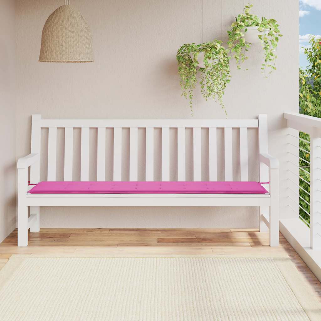vidaXL Pernă pentru bancă de grădină, roz, 200x50x4 cm, textil