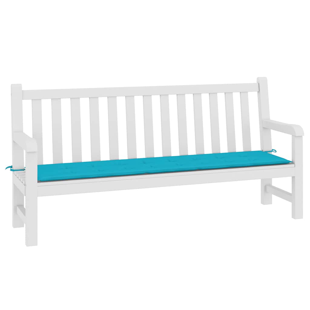 vidaXL Tuinbankkussen 200x50x4 cm stof turquoise afbeelding