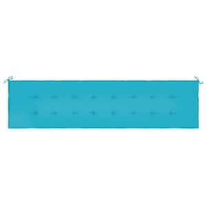 Poduška na zahradní lavici tyrkysová 200x50x3 cm textil - obrázek 4