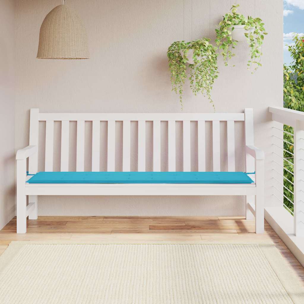 vidaXL Cuscino per Panca da Giardino Turchese 200x50x4 cm in Tessuto