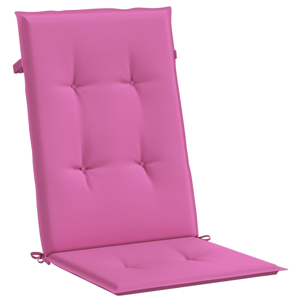 vidaXL Stoelkussens 6 st hoge rug stof roze, foto 4