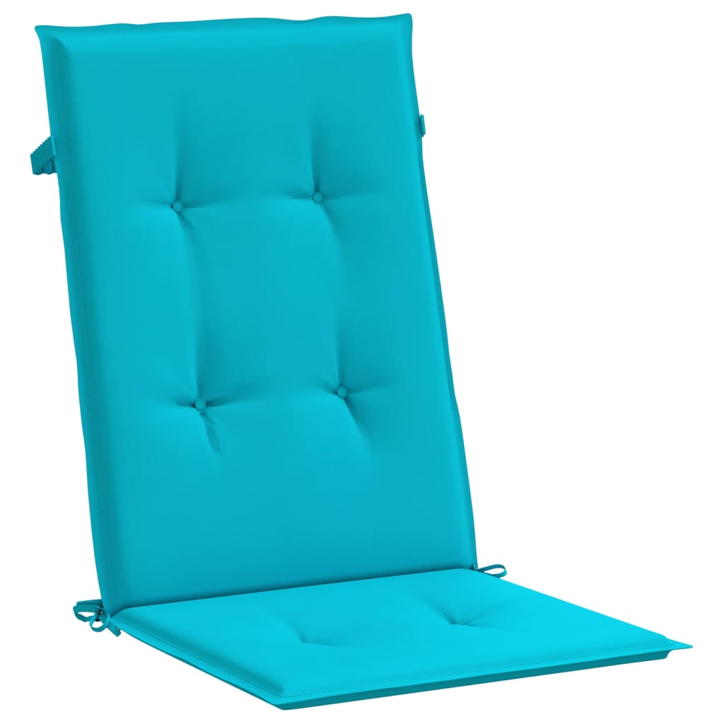 vidaXL Stoelkussens hoge rugleuning 6 st stof turquoise, foto 4